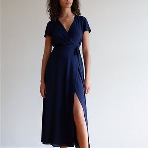 Babaton Slit Wrap Dress